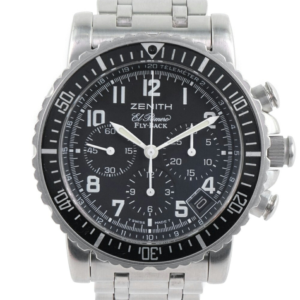 Zenith Rainbow Black 01/02.0470.405 Stainless Steel Automatic Chronograph Men...